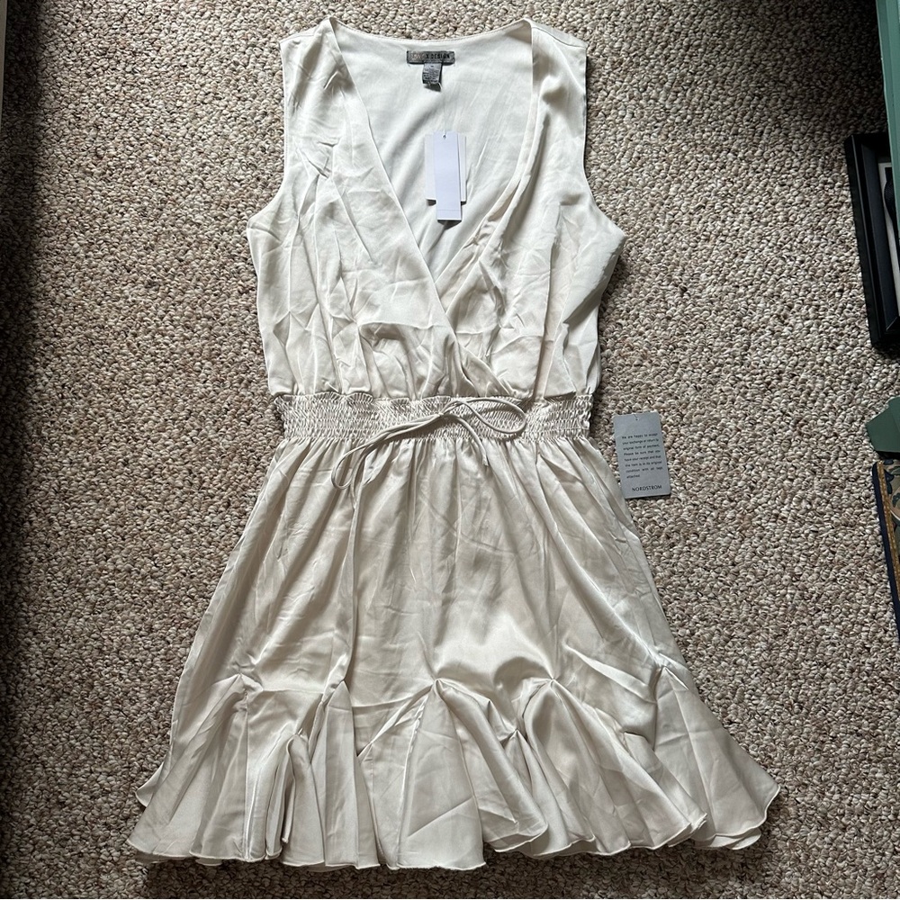 Love X Design cream mini wrap dress NWT